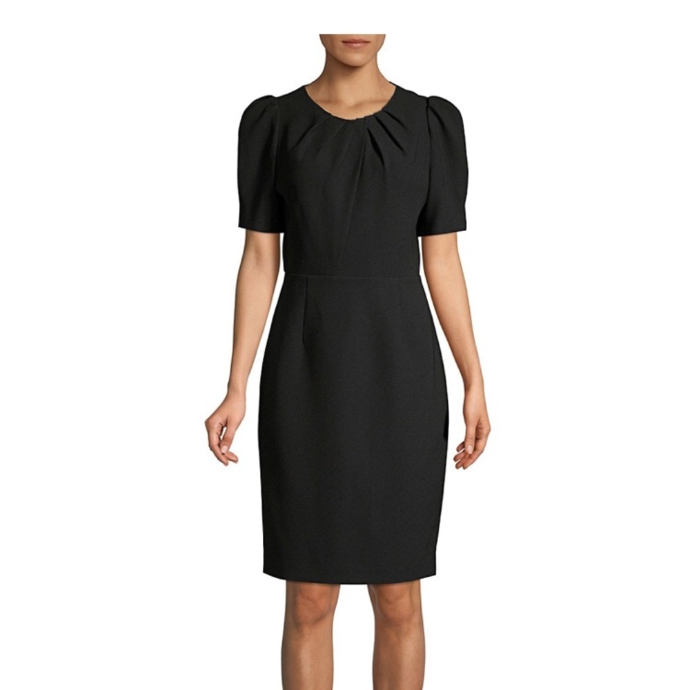 Elie Tahari Delphine Puff-Sleeve Sheath Dress